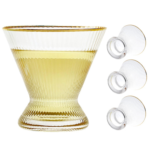 Copas Lysenn martini sin tallo en conjunto de cuatro, aptas para celebrar