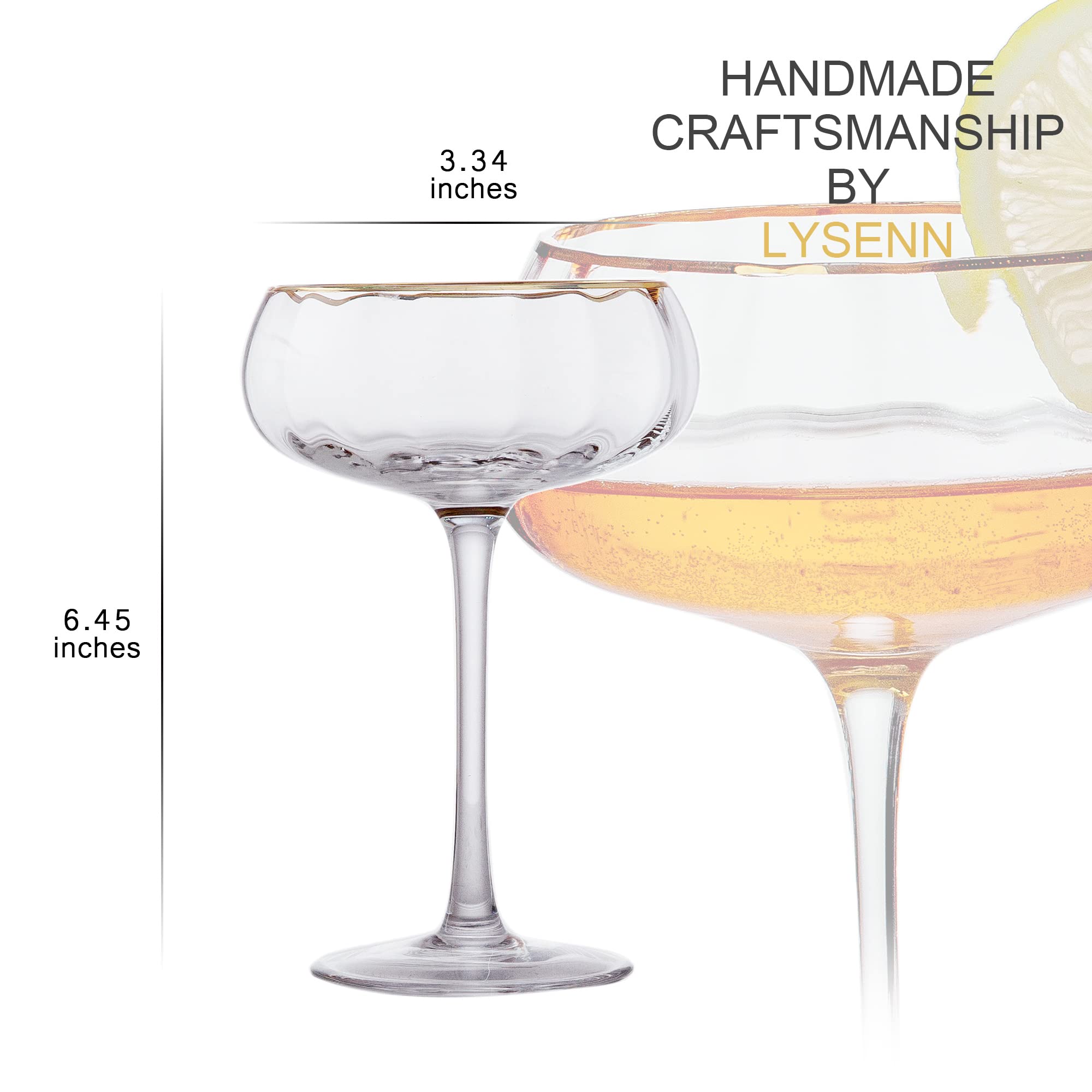 Copas Lysenn vintage en uso para diferentes ocasiones y brindis.