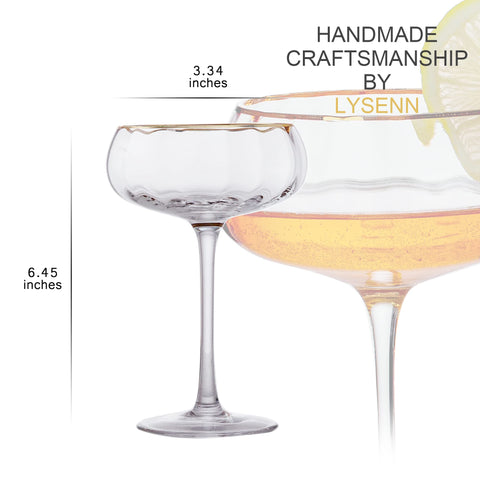 Copas Lysenn vintage en uso para diferentes ocasiones y brindis.
