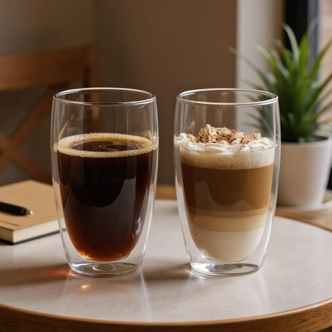 LYTDMSKY juego de 2 tazas para café, té y latte.