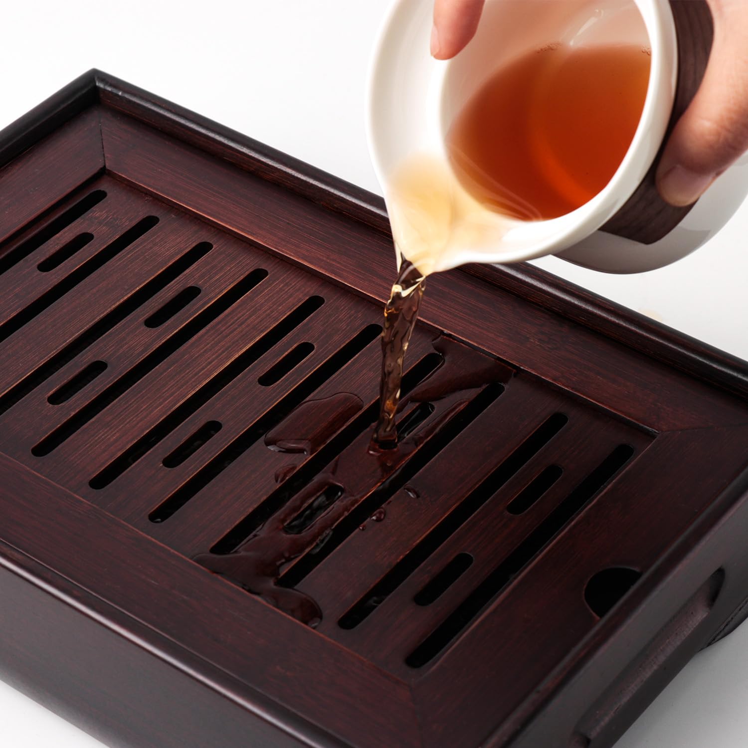Lyty bandeja de té Gongfu, diseño compacto para servir varias tazas.