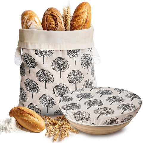 Lyvhoris bolsa de pan con cera de abejas para pan crujiente y fresco