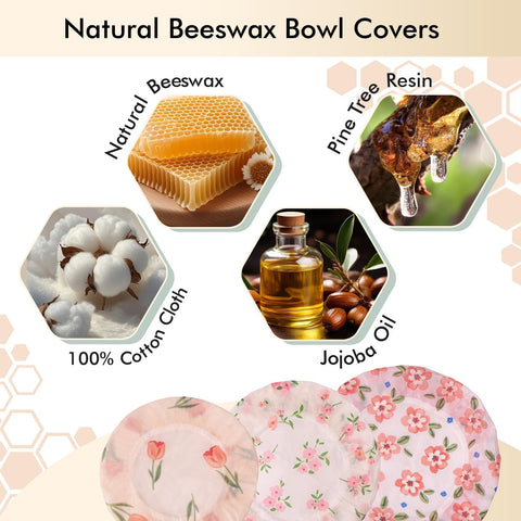 Lyvhoris cubiertas de cera de abeja para tazones y almacenamiento