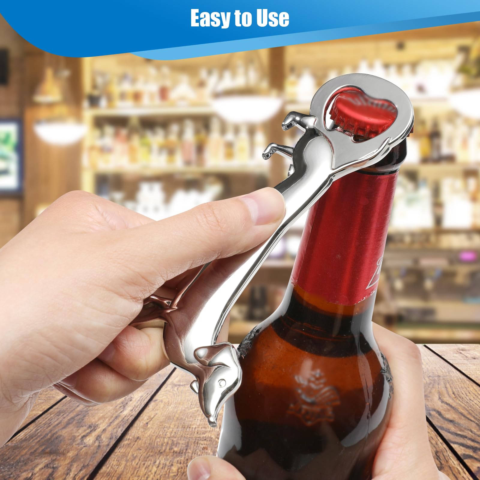 LYWUU abridor de botellas dachshund, fácil de limpiar con paño húmedo.