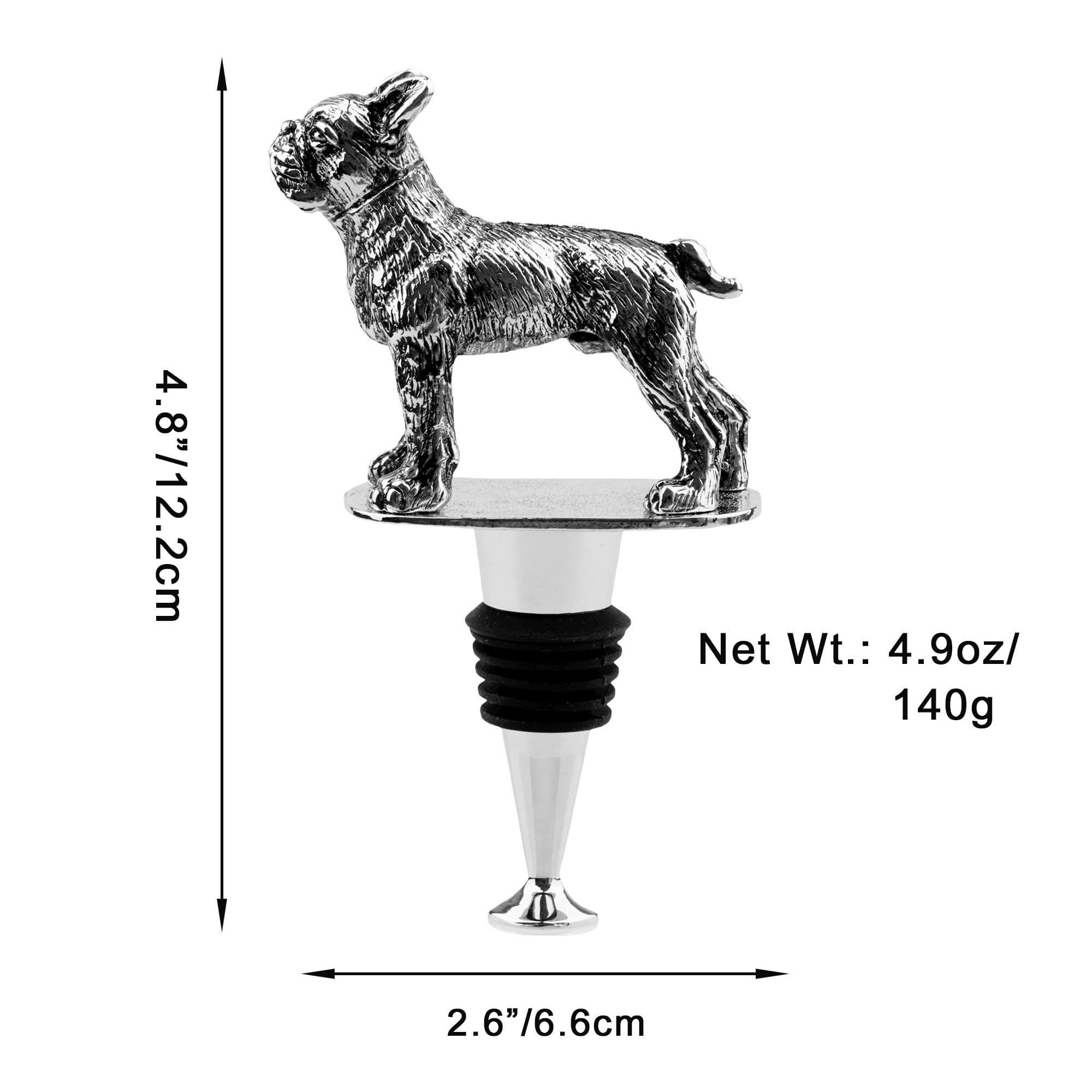 LYWUU figura Boston Terrier en tapón de botella para regalo festivo.