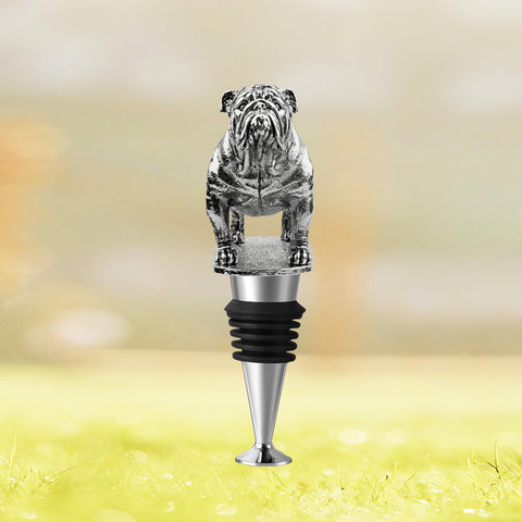 LYWUU Bulldog caja regalo tapa de botella, regalo perfecto para amantes del vino