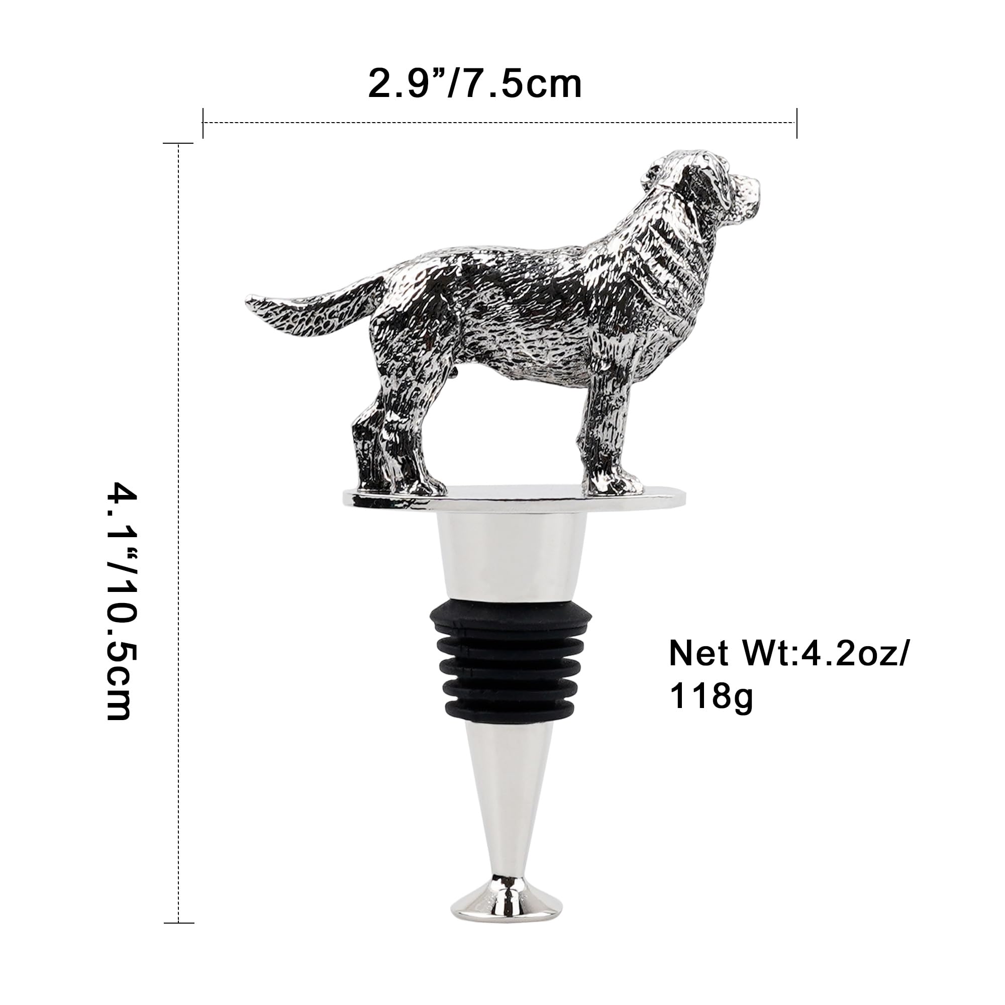 Detalle del diseño Labrador en tapón de LYWUU.