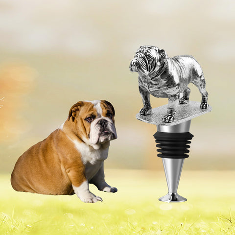 LYWUU Bulldog silicona alimentaria, tapa de botella con sello hermético