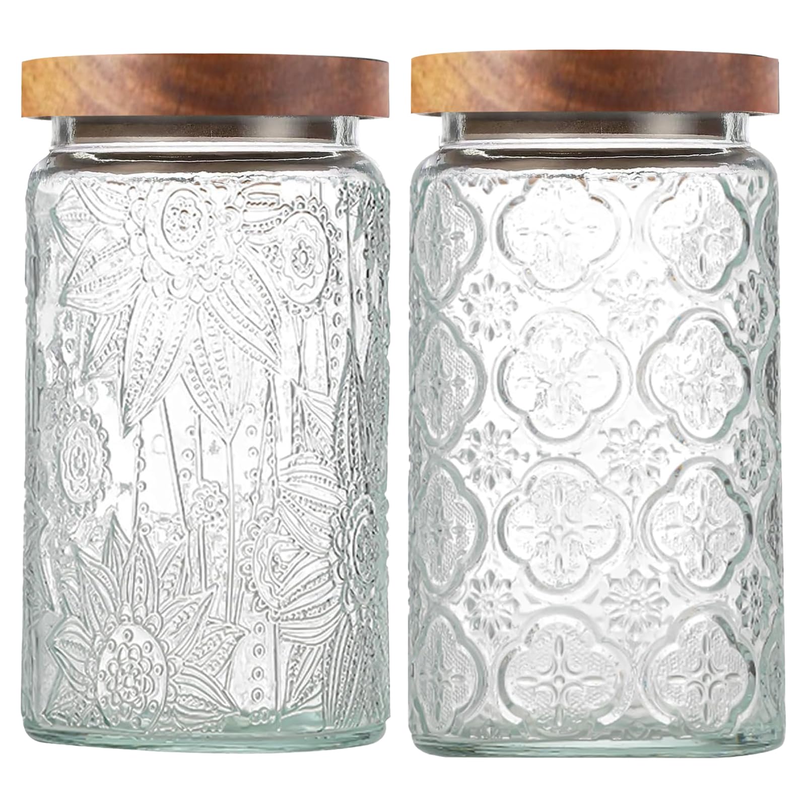 Jarra LYXFZQ vintage con tapa de bambú, ideal para mantener frescura en la cocina.