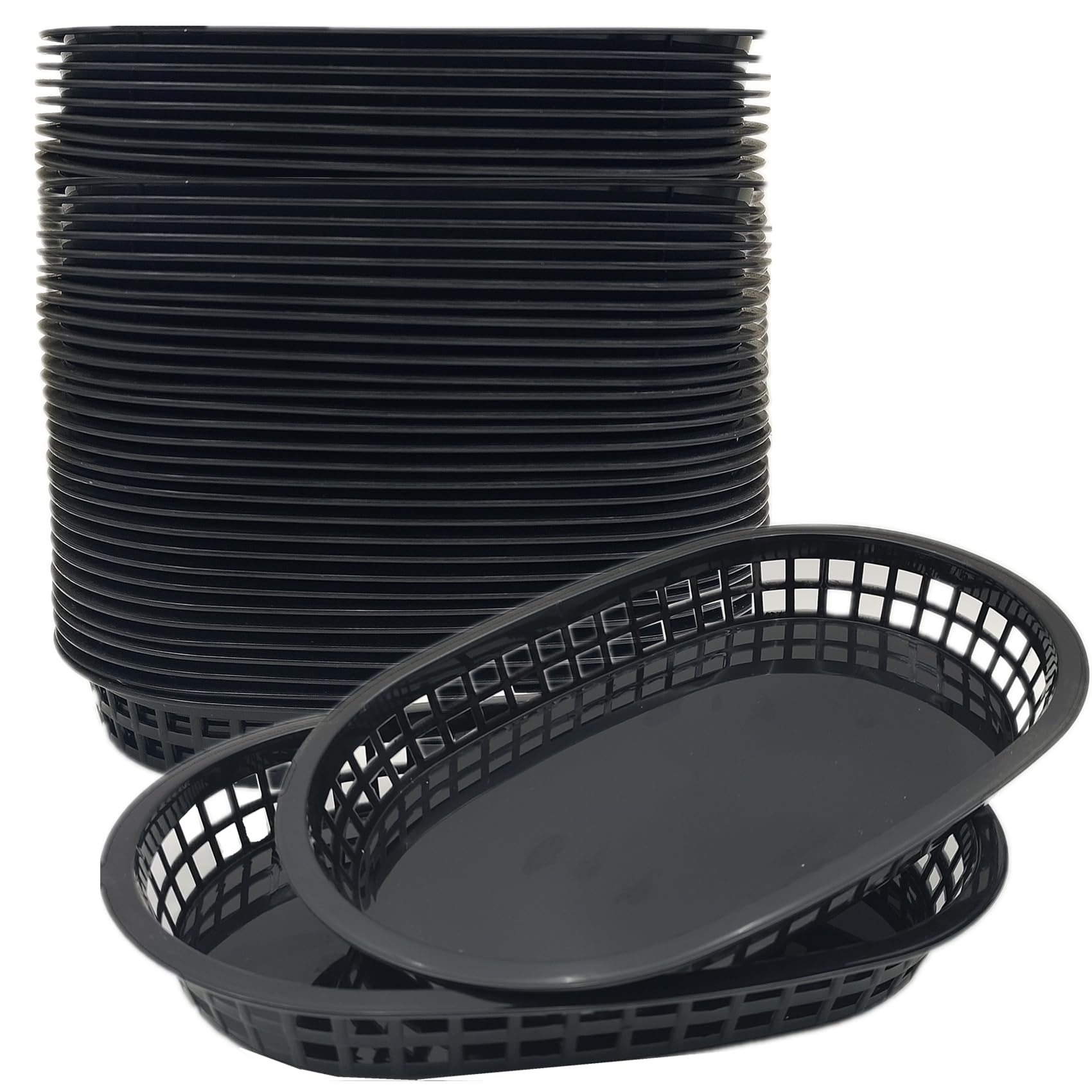 Canasta de LyyGuanYoo para comida rápida, negro, 10.5x7