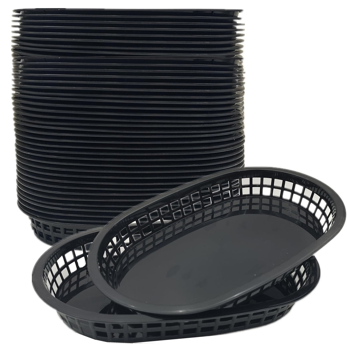 Canasta de LyyGuanYoo para comida rápida, negro, 10.5x7