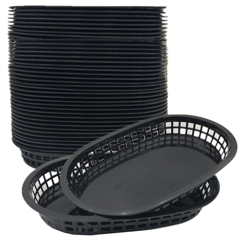 Canasta de LyyGuanYoo para comida rápida, negro, 10.5x7