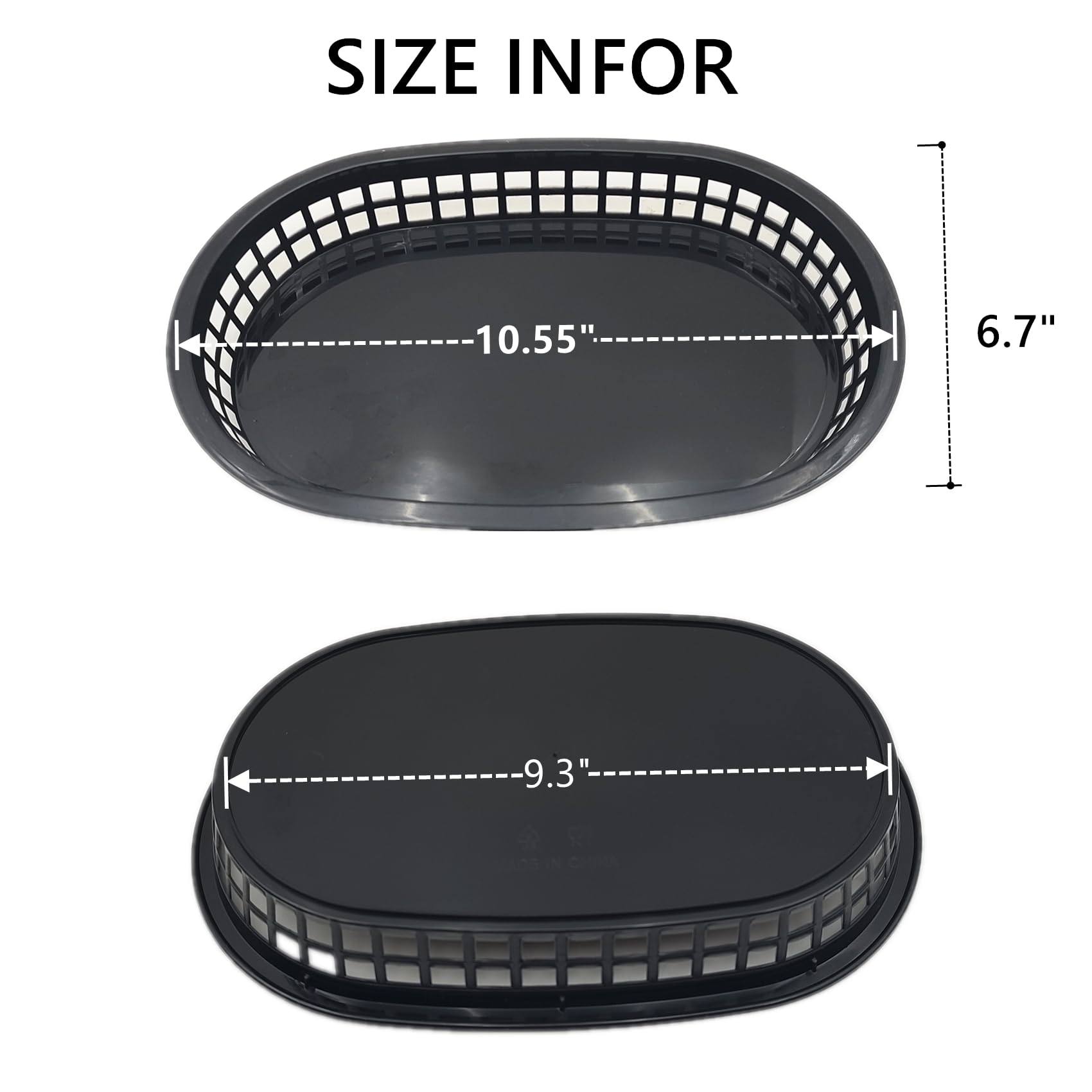 Canastas para picnic negro de LyyGuanYoo, apilables para ahorro de espacio