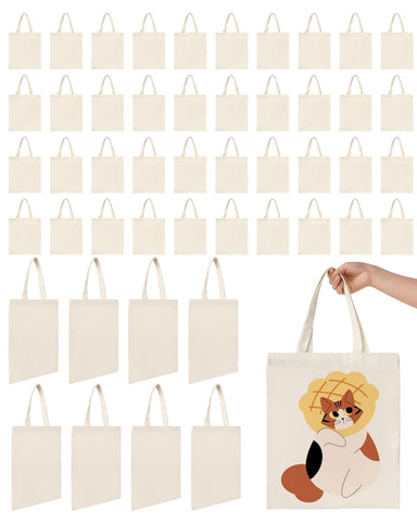 Lzerking bolsa canvas 13x15, tamaño práctico para libros y compras diarias.