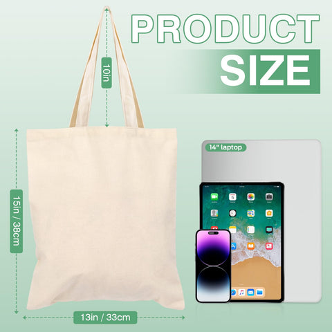 Lzerking bolsa tote canvas, vista lateral para proyectos hechos a mano.