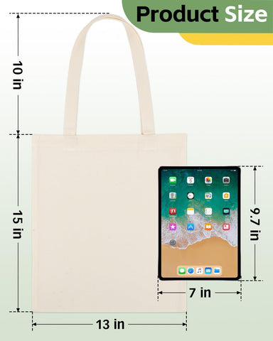Bolsa canvas Lzerking conjunto 50, robusta y reutilizable para mercado y oficina.