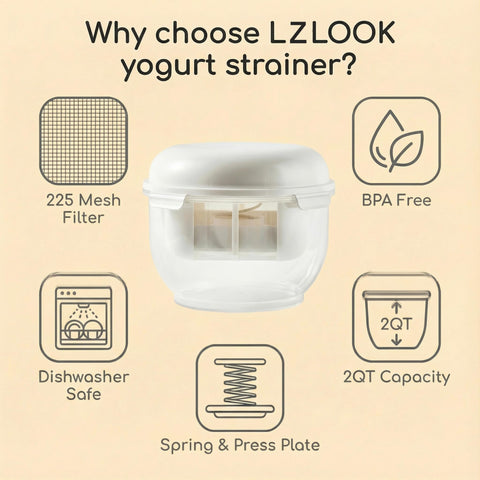 LZLOOK primer plano de malla ultra fina 225 hilos para filtrado más eficiente