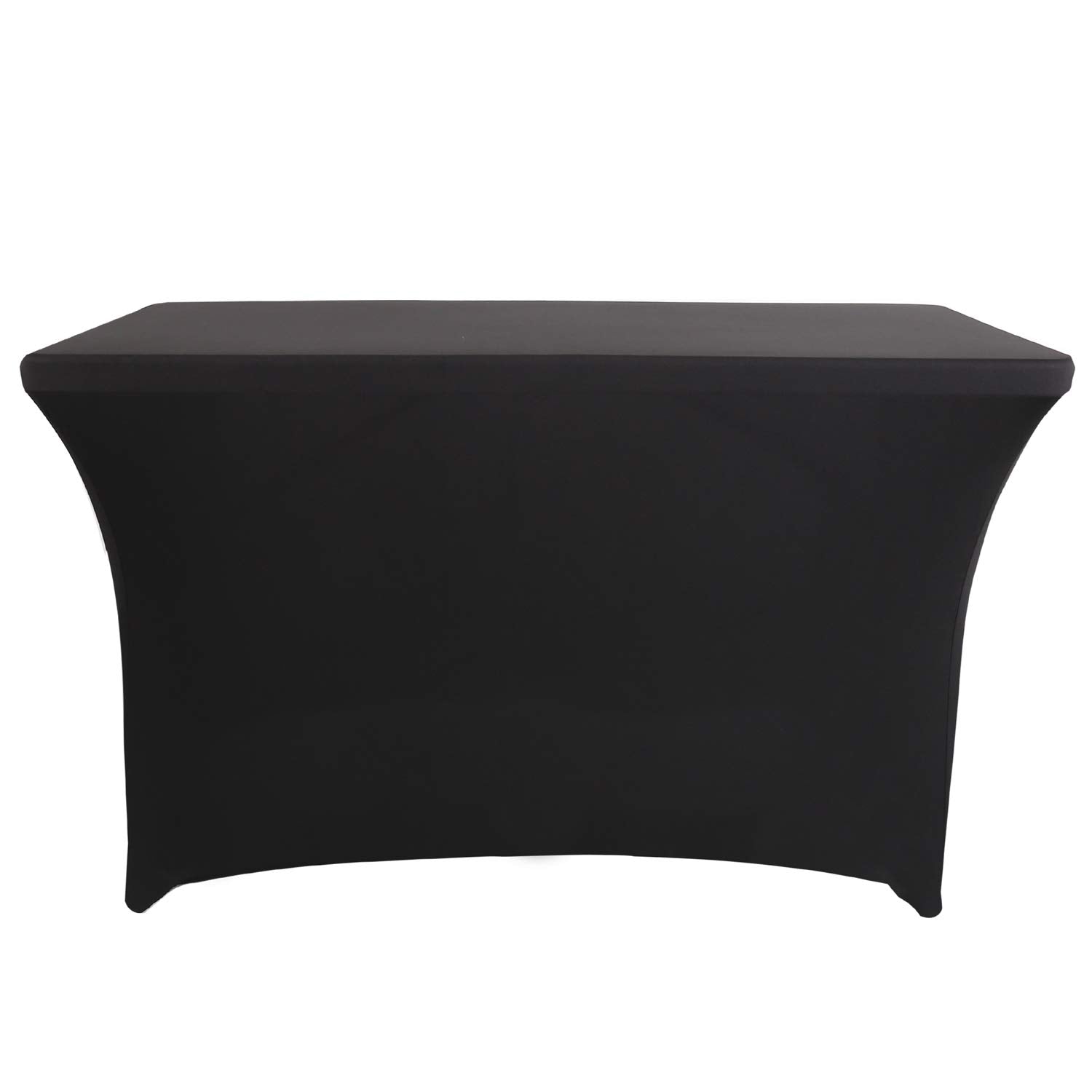Funda de mesa LZY Spandex 6 pies negro, instalación sencilla para banquetes