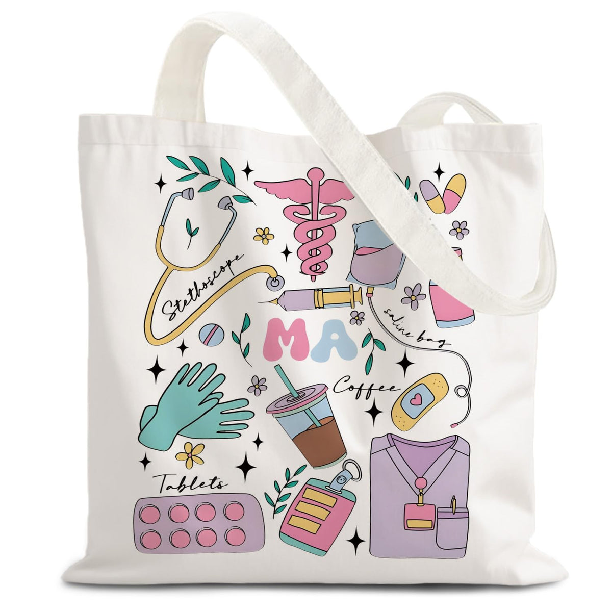 Bolsa tote LZYRF con diseño de asistente médico, ideal para uso diario.