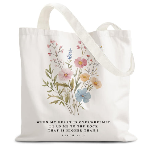 LZYRF bolsa tote boho floral frontal, ideal para uso diario y organización.