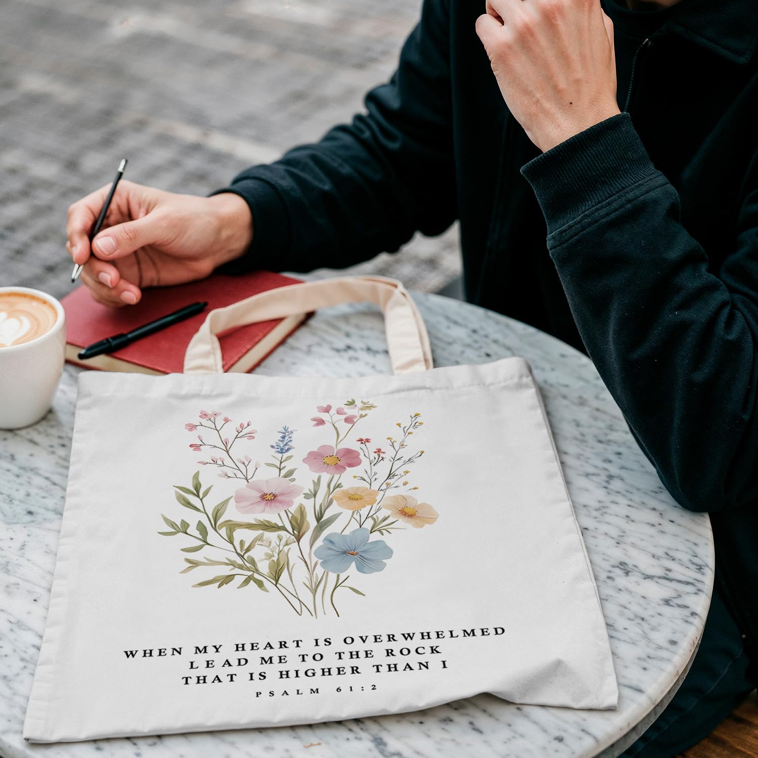 LZYRF bolsa tote de poliéster con textura de lona, resistente para uso diario.