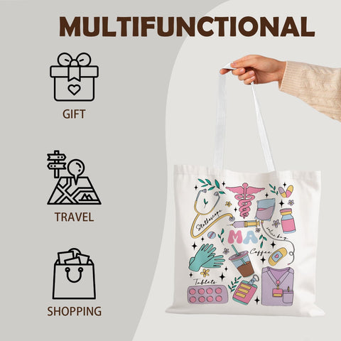 Uso diario seguro con la bolsa tote LZYRF, ideal para trabajo y mandados.