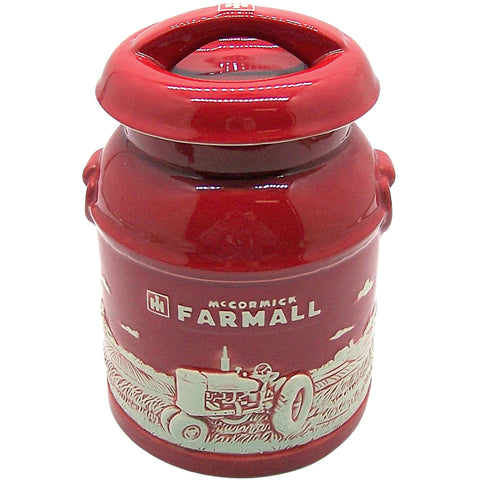 M Cornell IH Farmall tarro leche cerámica, práctica opción para despensa.