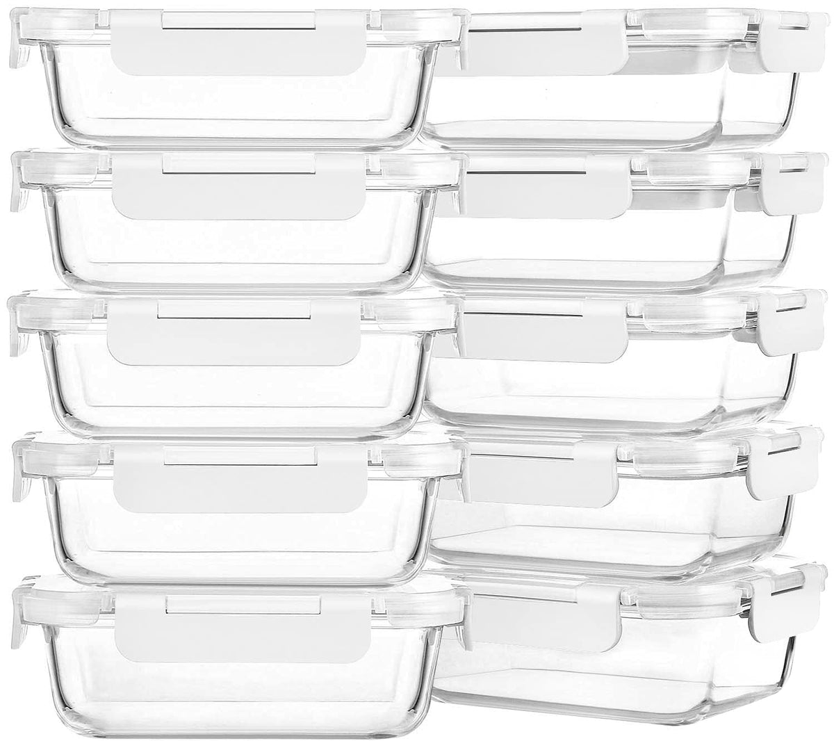 M MCIRCO: contenedores de vidrio 22 oz con tapas herméticas para porciones.