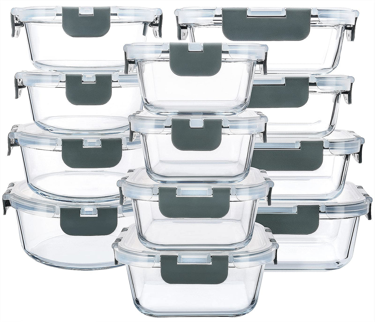 Conjunto de recipientes de vidrio M MCIRCO con tapas herméticas para conservar sabores