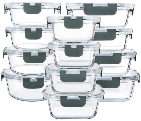 Conjunto de recipientes de vidrio M MCIRCO con tapas herméticas para conservar sabores