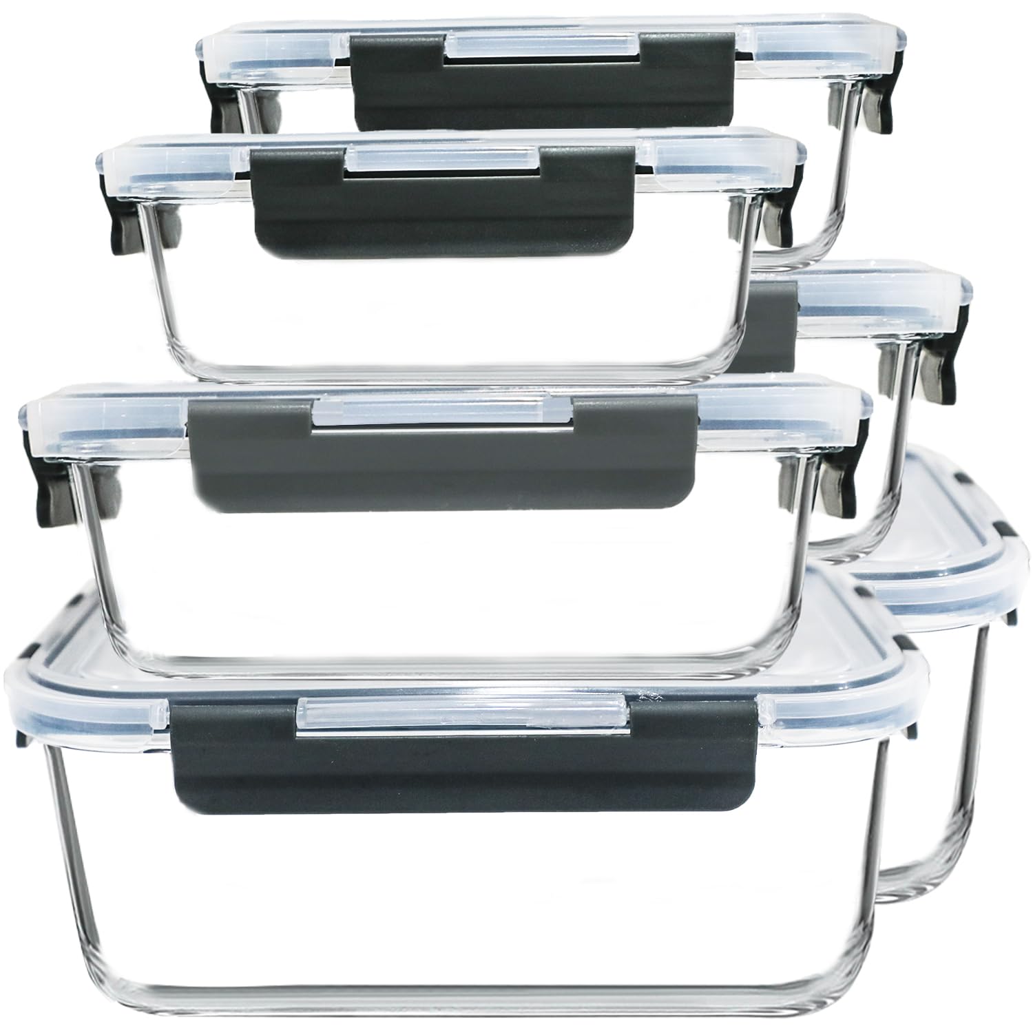Conjunto M MCIRCO, contenedores de cristal extra grande, para preparar y almacenar