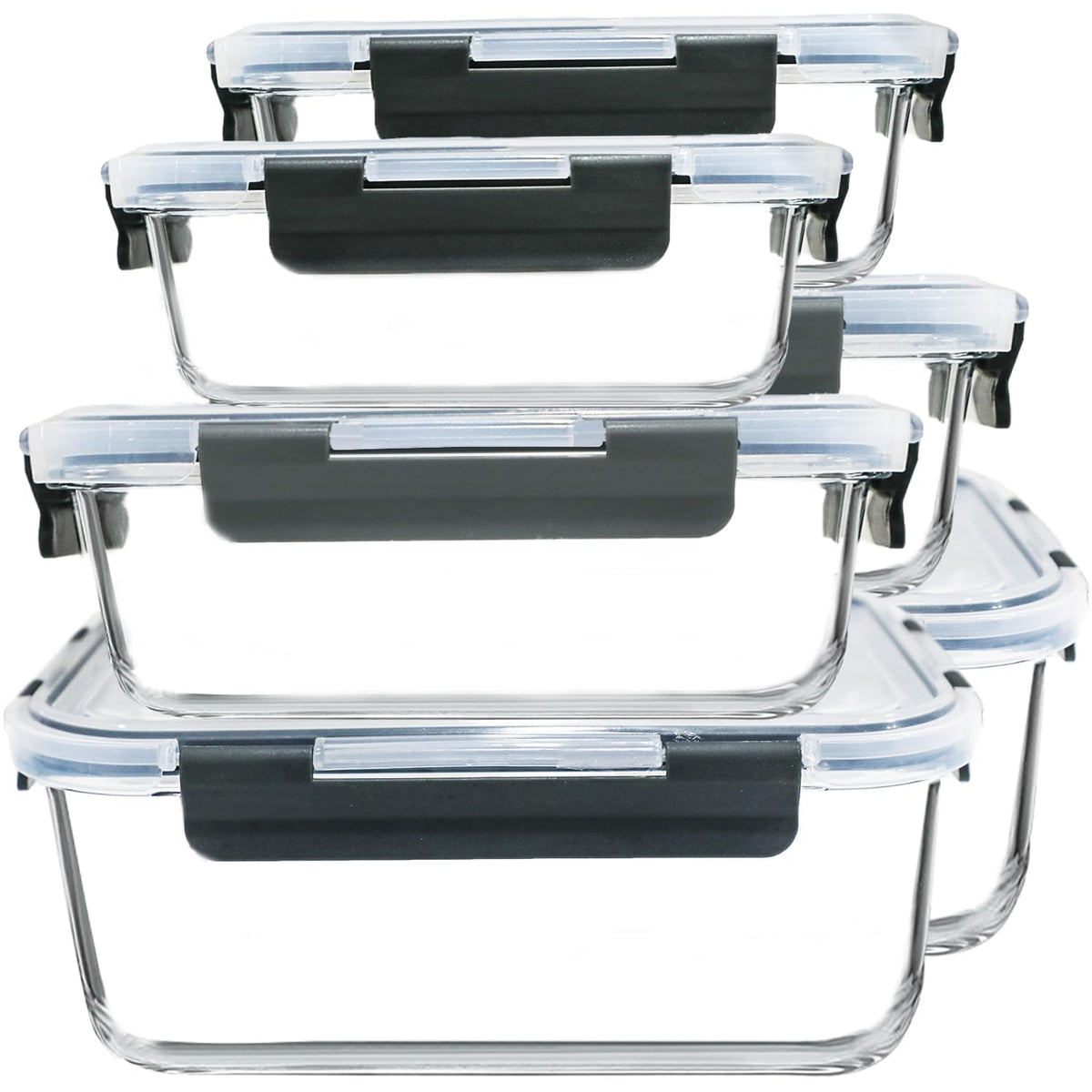 Conjunto M MCIRCO, contenedores de cristal extra grande, para preparar y almacenar