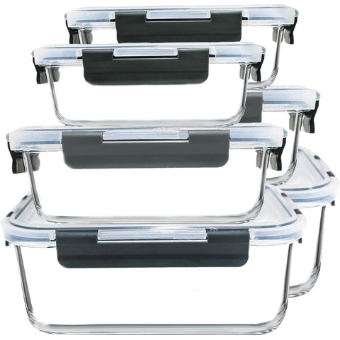 Conjunto M MCIRCO, contenedores de cristal extra grande, para preparar y almacenar