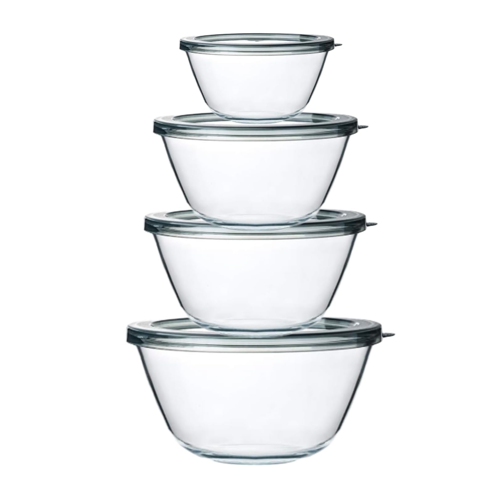 Ensaladera de vidrio M MCIRCO 0.8qt con tapa hermética para conservar frescura