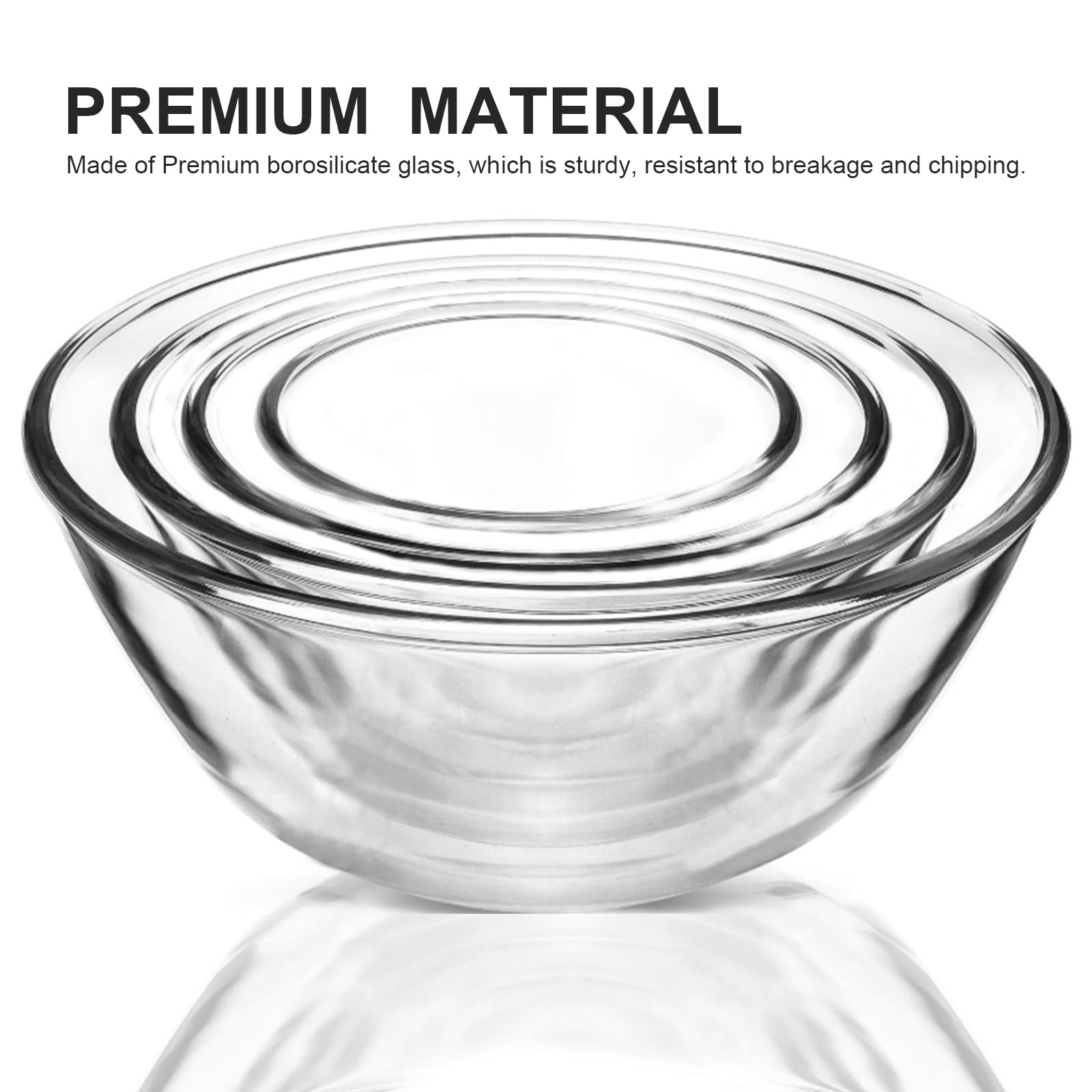 Ensaladera de vidrio M MCIRCO 2.9qt con tapa hermética, almacenamiento flexible