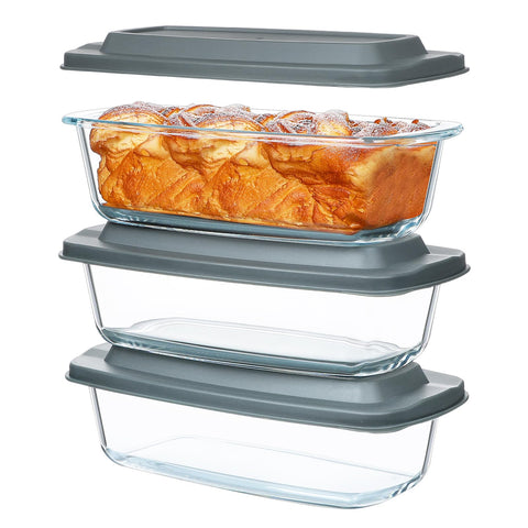 M MCIRCO pan de horno de vidrio borosilicato, 1800 ml, ideal para hornear y servir.