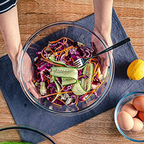 Ensaladera de vidrio M MCIRCO para almacenamiento de alimentos en congelador