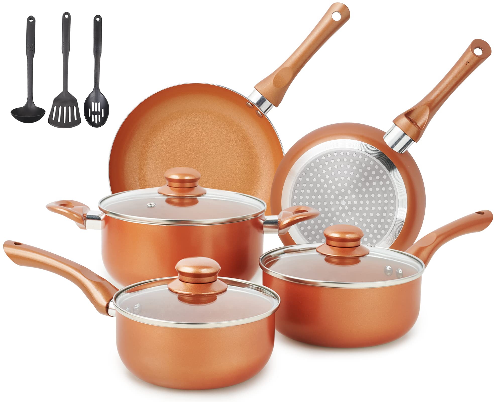 M MELENTA juego de ollas 11 piezas en caja, regalo práctico para cocinas