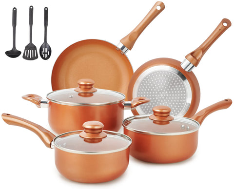 M MELENTA juego de ollas 11 piezas en caja, regalo práctico para cocinas