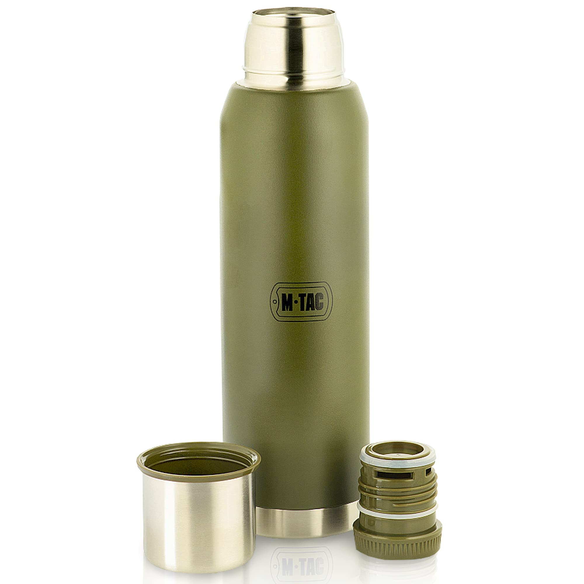 Botella termo M-Tac Tipo 2 en oliva, 44 oz para bebidas grandes.