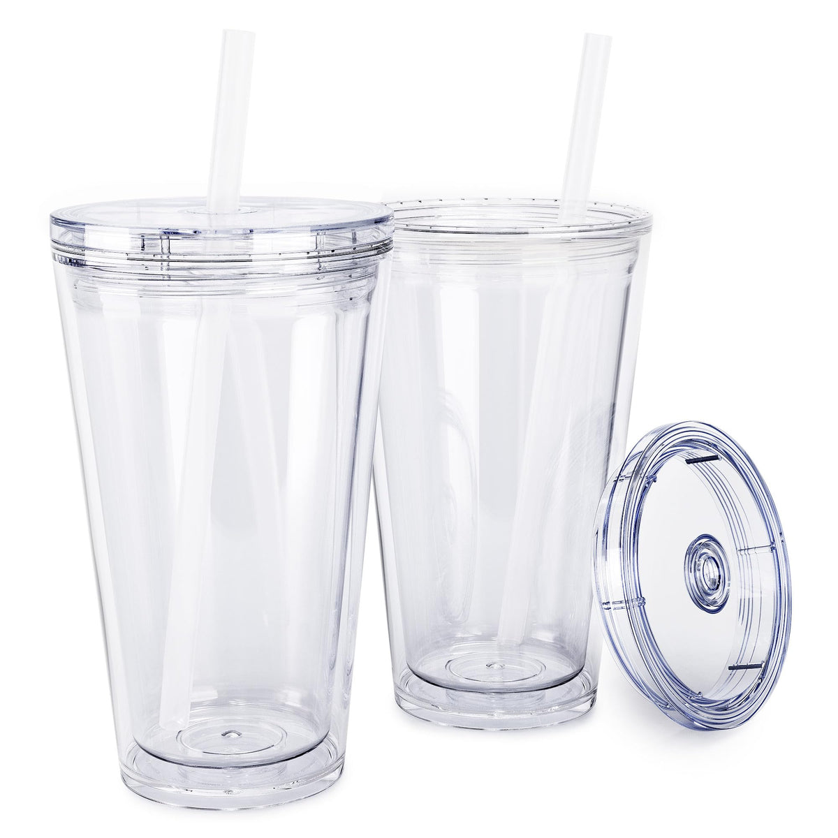 Maars Classic Tumbler con tapa y pajita, ideal para llevar bebidas frías.