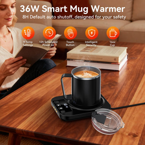 Calentador Mabahoo para taza mantiene la bebida caliente por más tiempo