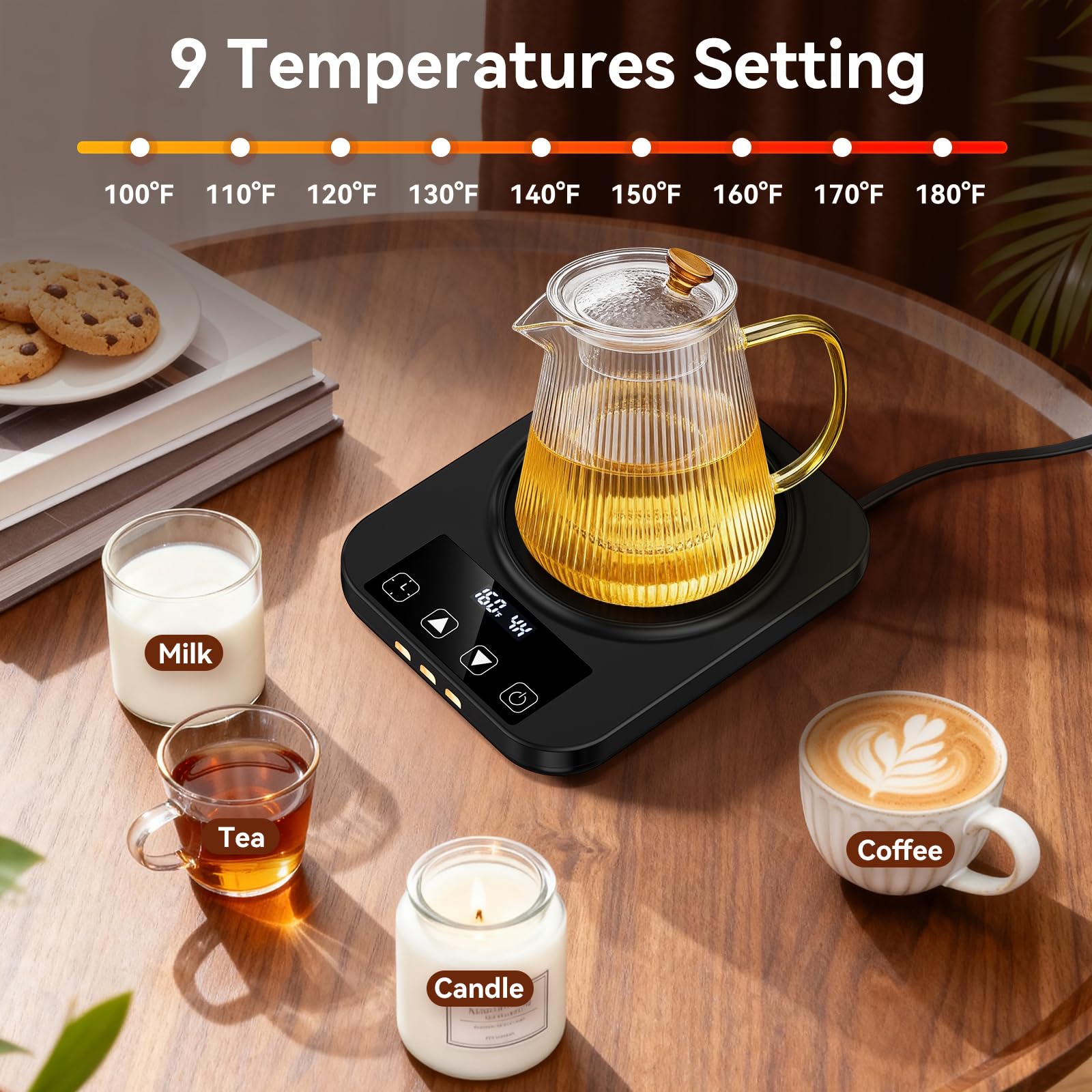 Panel de control Mabahoo con 9 ajustes para temperatura precisa