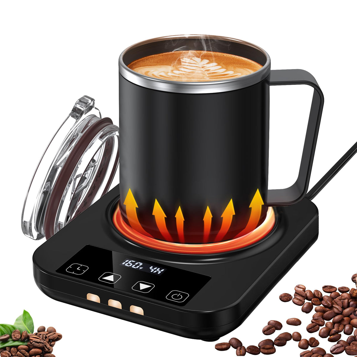 Mabahoo, taza 16oz lista para calentar rápidamente en el escritorio