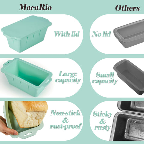 MacaRio juego de dos moldes para cocinar dos panes