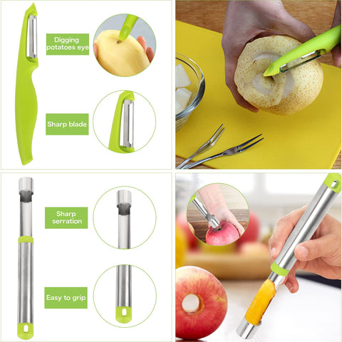 Machomby quita-corazones-fruta, elimina semillas con facilidad.