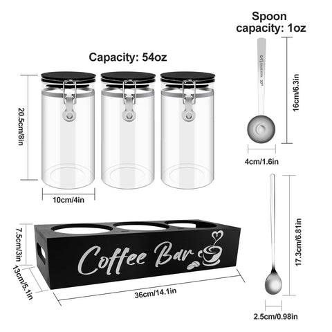 MACIFECI estante organizador para barra de café, aporta estilo y orden
