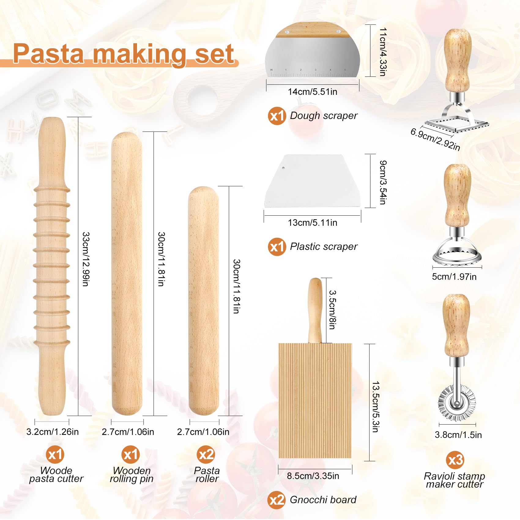 MACIFECI rodillos de pasta: alisar masa de forma uniforme para resultados consistentes.