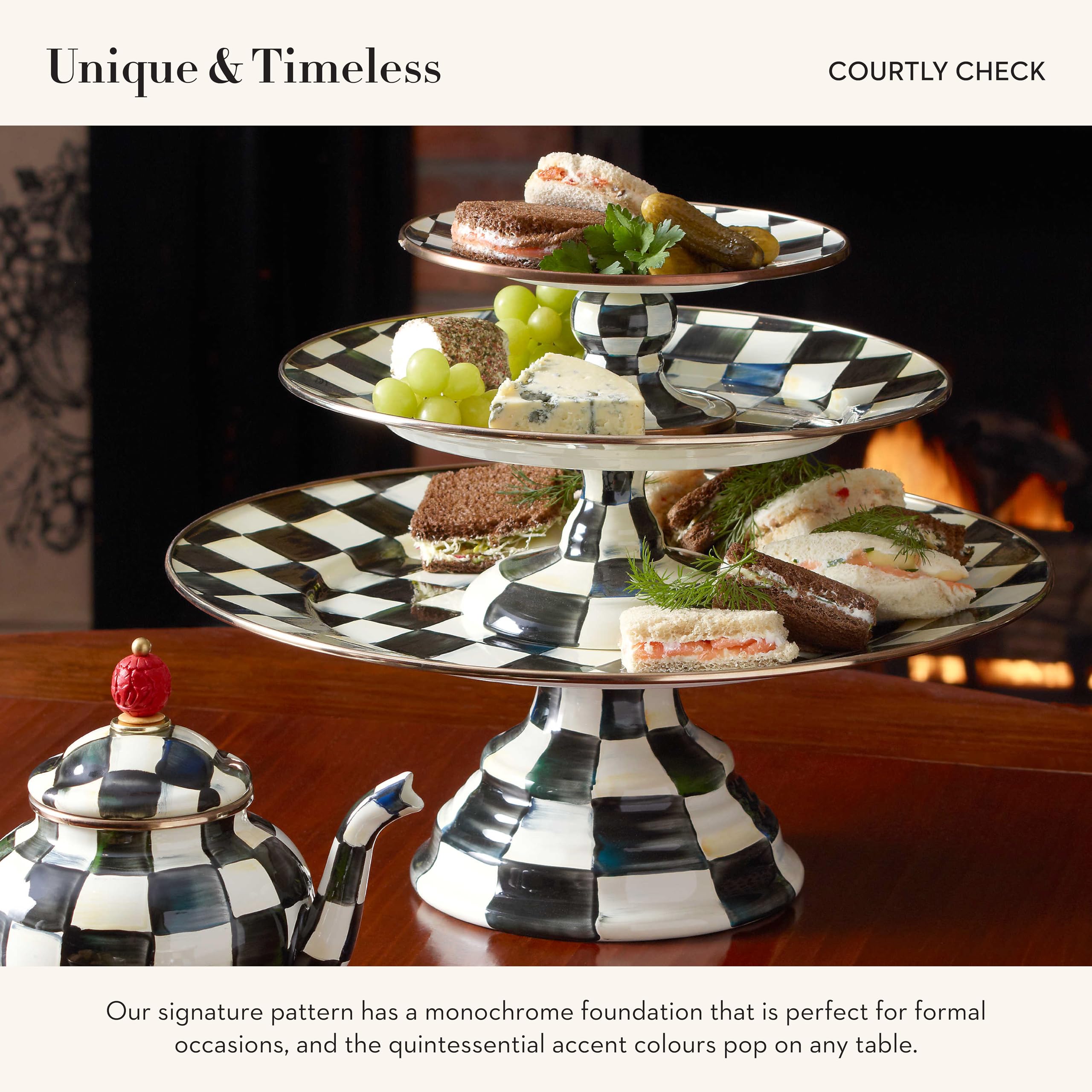 Accesorio decorativo para el hogar con diseno Courtly Check
