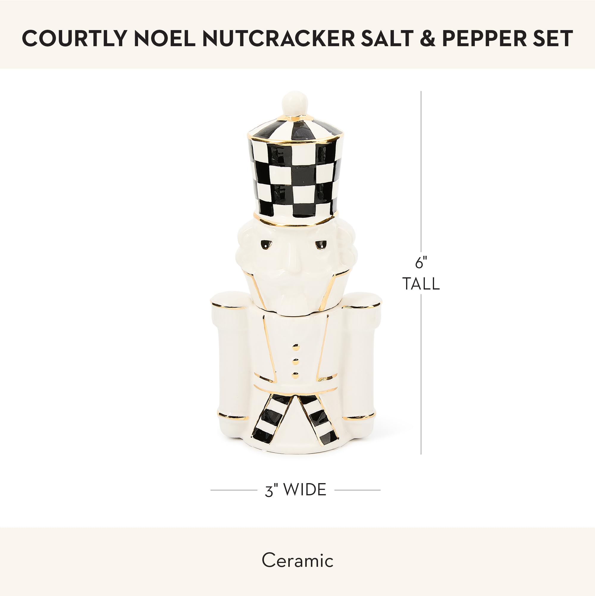 MACKENZIE-CHILDS cascanueces Courtly Noel, figura decorativa festiva.